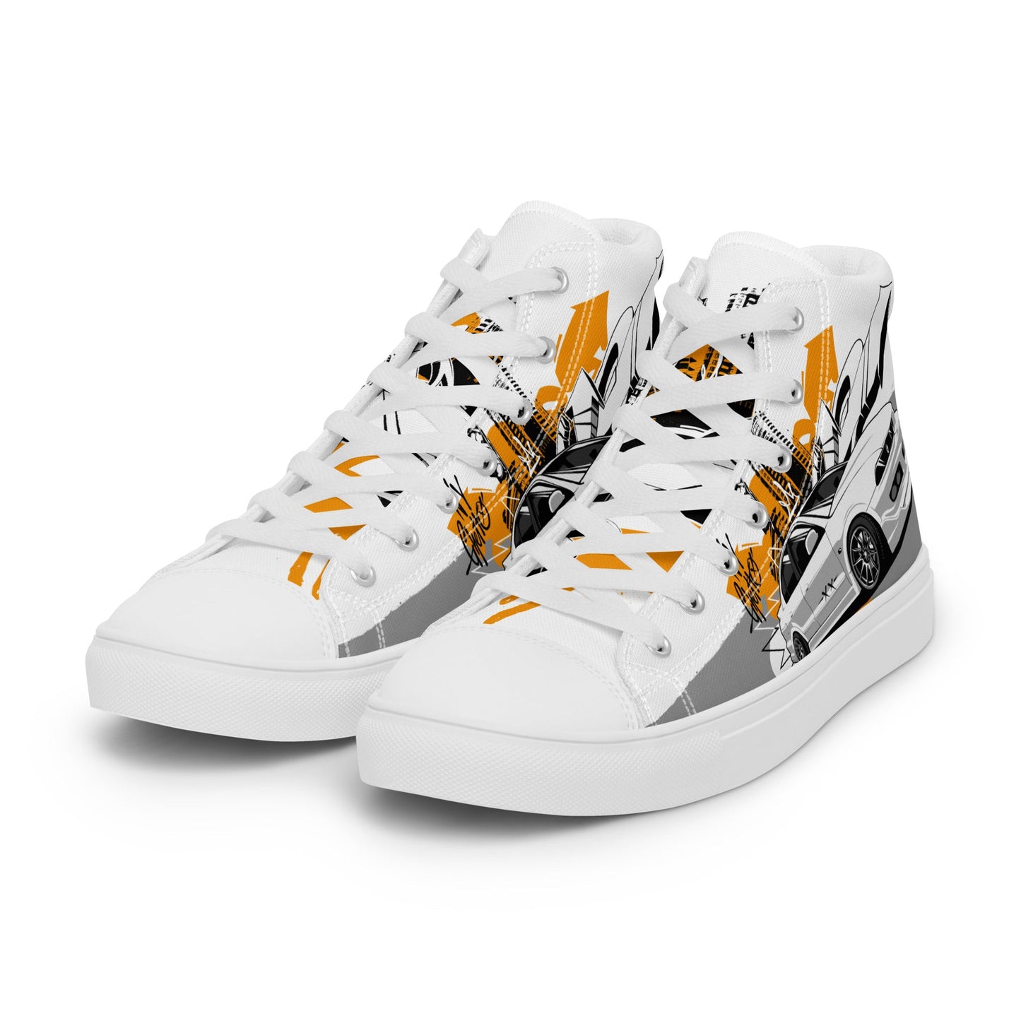Men’s high top canvas shoes - Racing car - LucyKay store