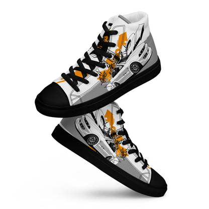 Men’s high top canvas shoes - Racing car - LucyKay store