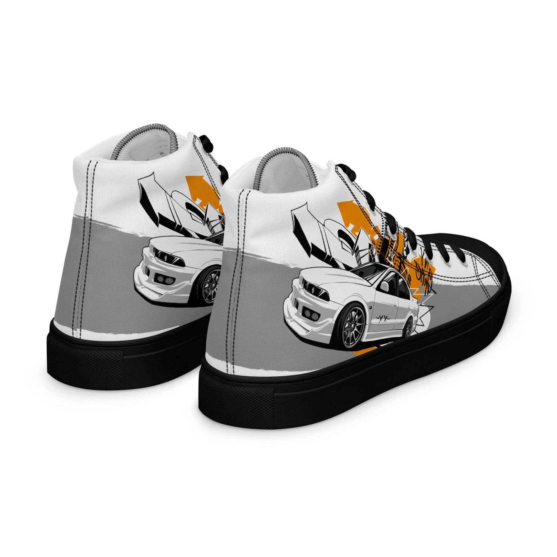 Men’s high top canvas shoes - Racing car - LucyKay store