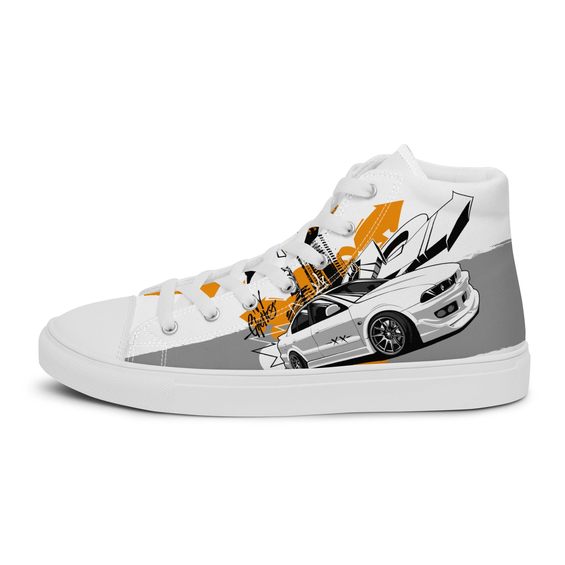 Men’s high top canvas shoes - Racing car - LucyKay store