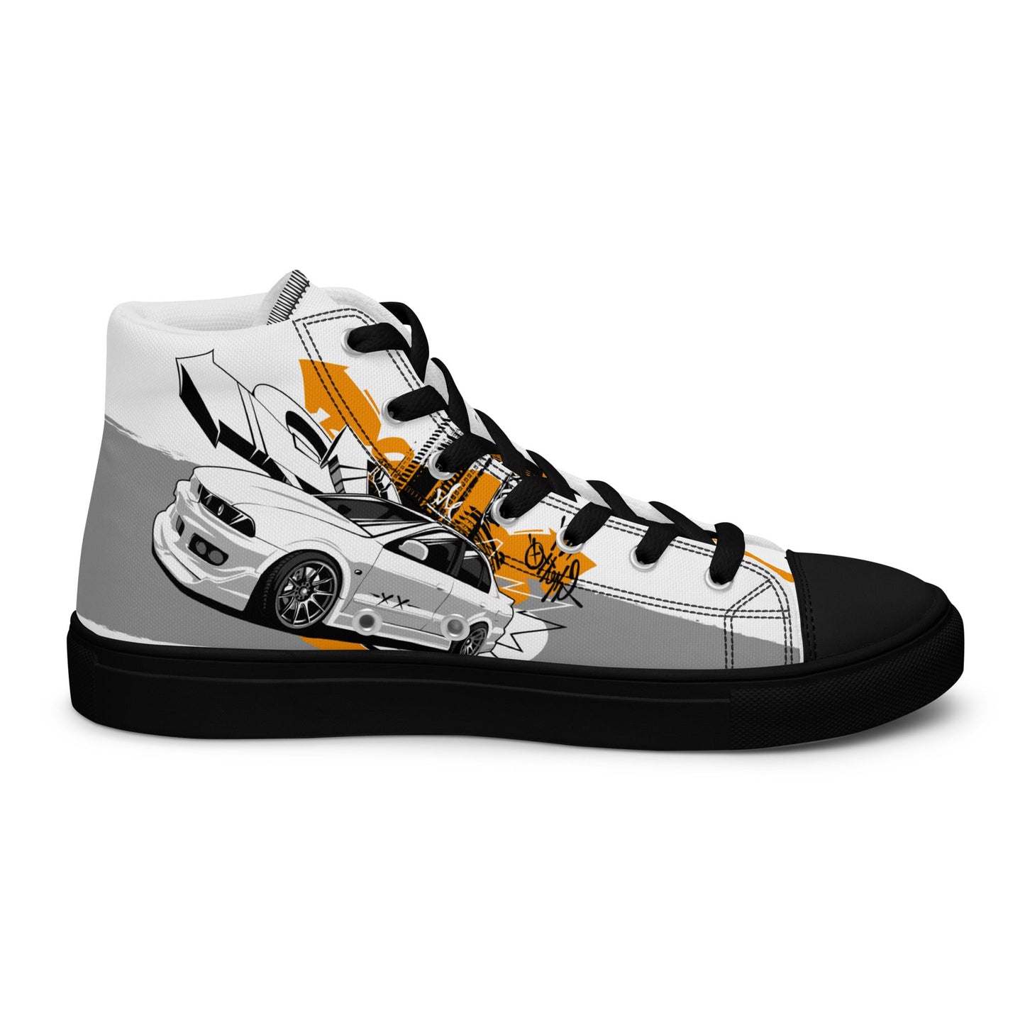 Men’s high top canvas shoes - Racing car - LucyKay store