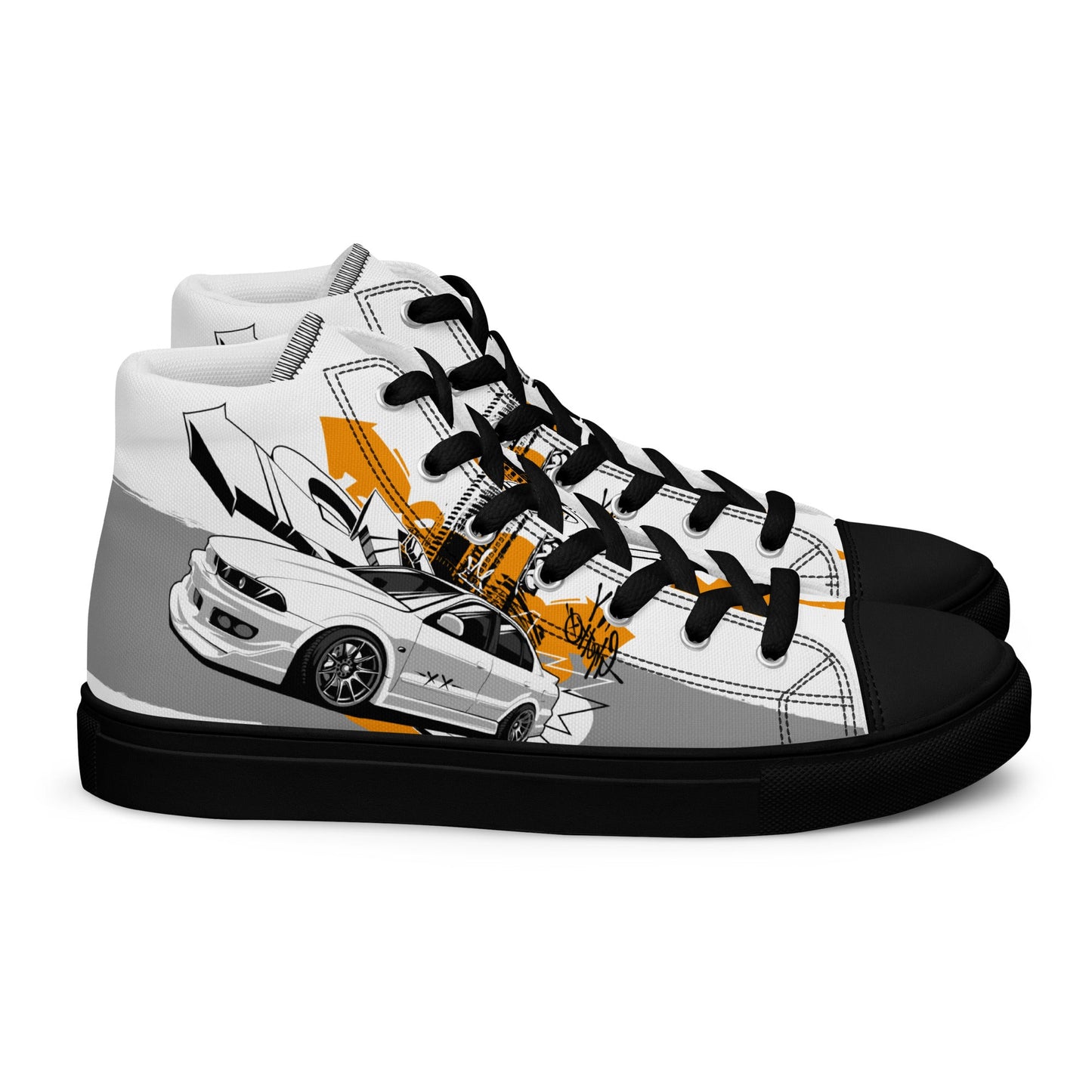 Men’s high top canvas shoes - Racing car - LucyKay store