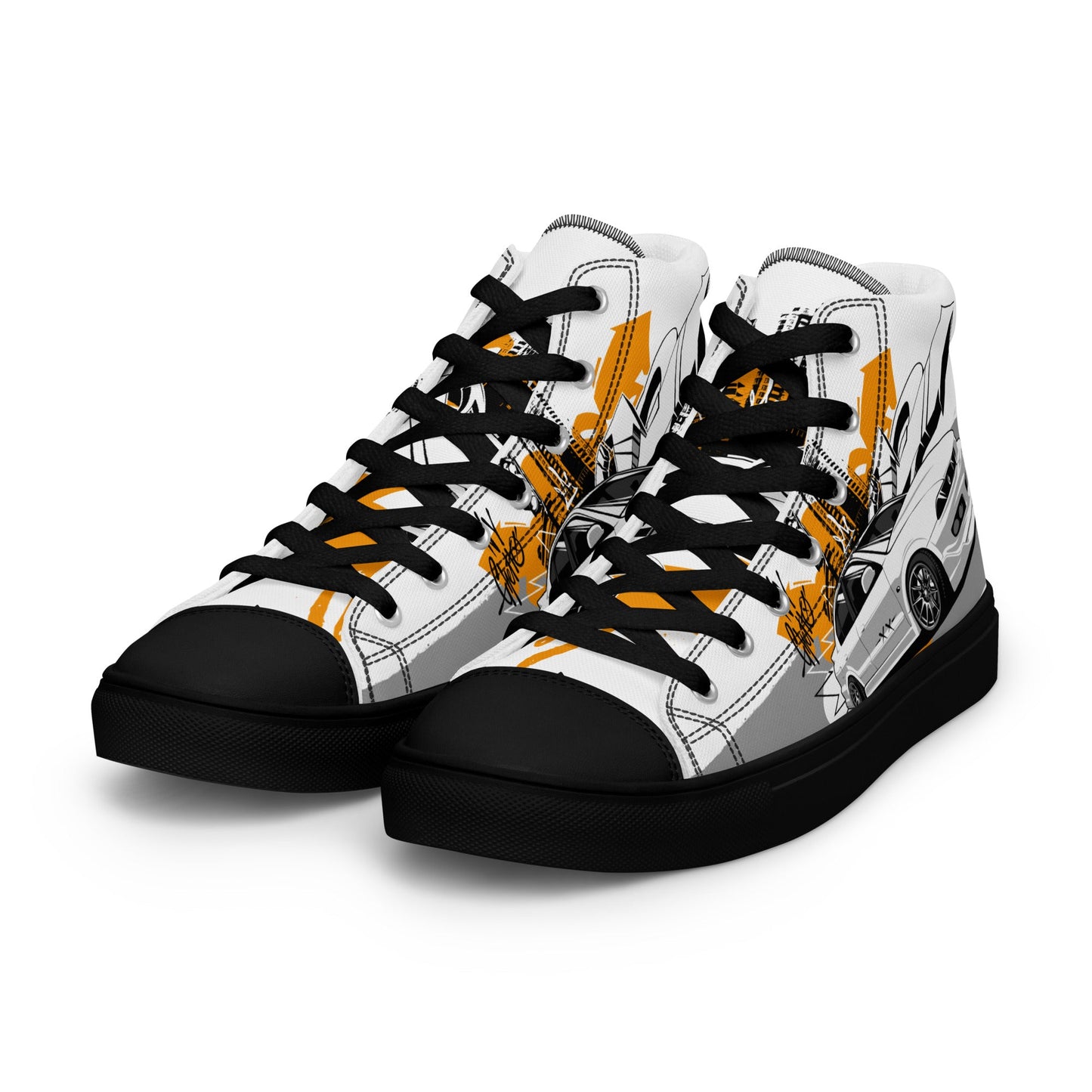Men’s high top canvas shoes - Racing car - LucyKay store