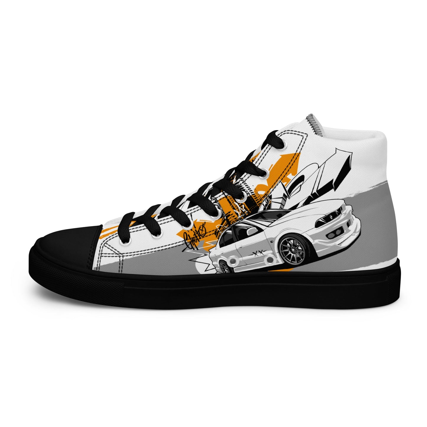 Men’s high top canvas shoes - Racing car - LucyKay store