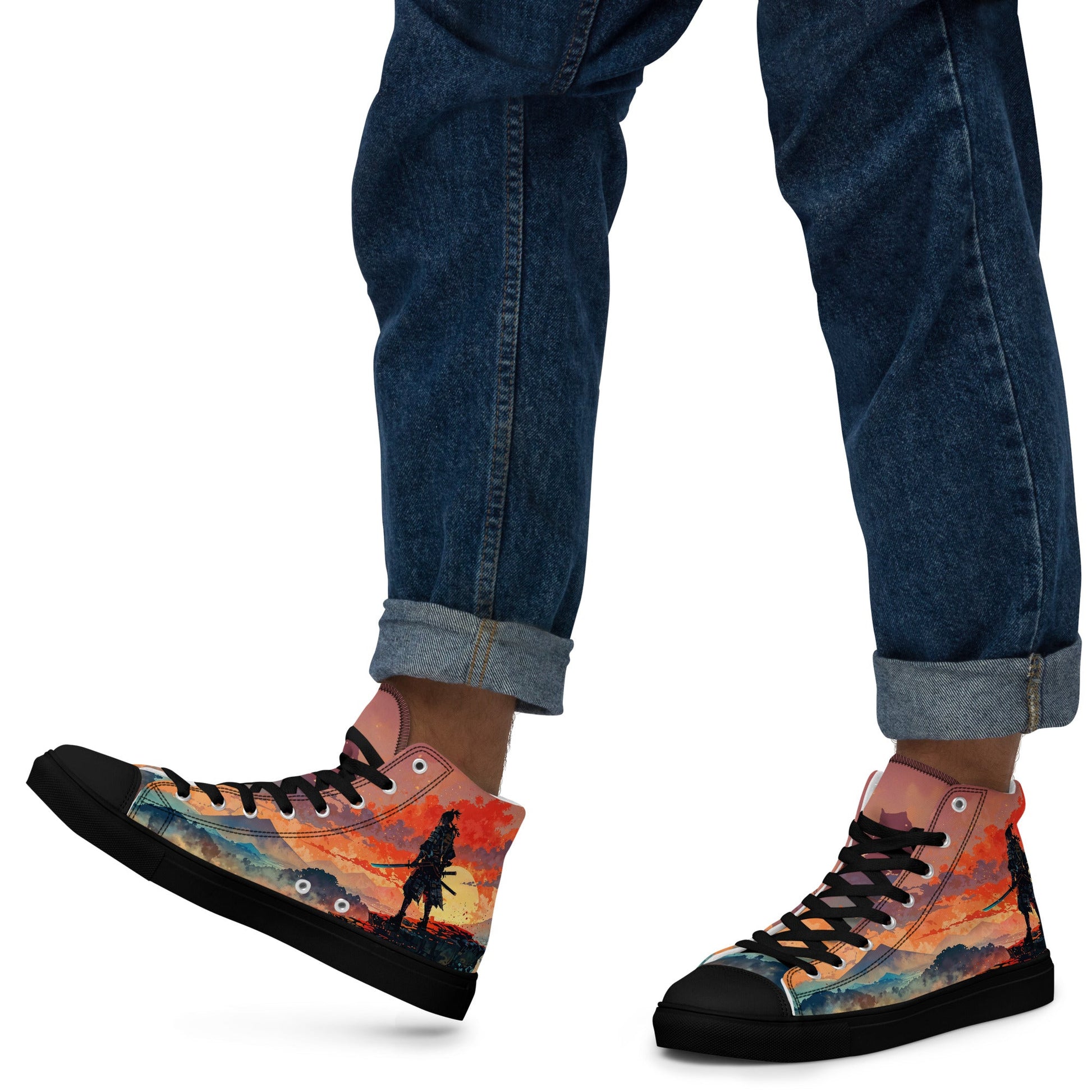 Men’s high top canvas shoes - Samurai - LucyKay store