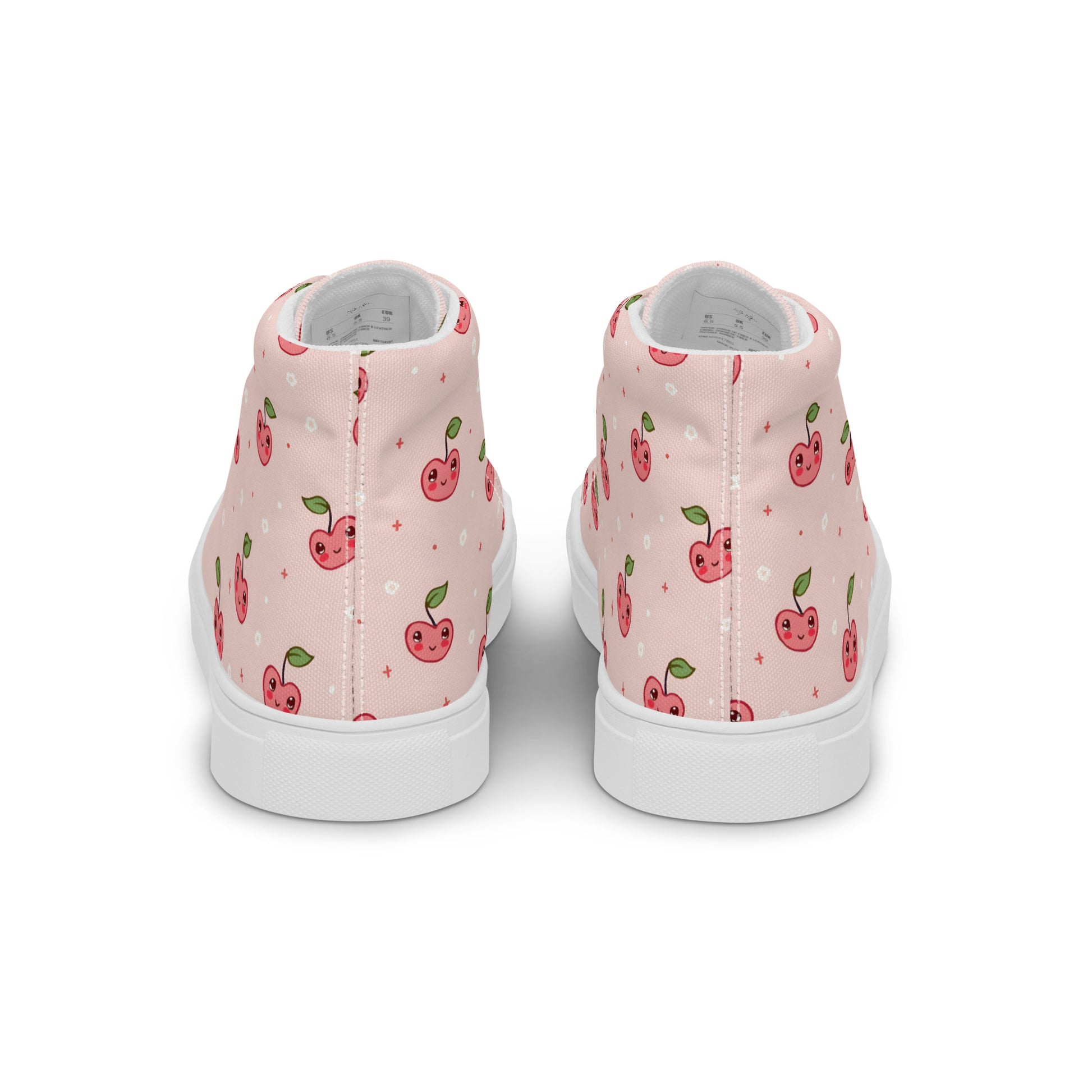 Pink Cherry Pop High Top Canvas Shoes - LucyKay store