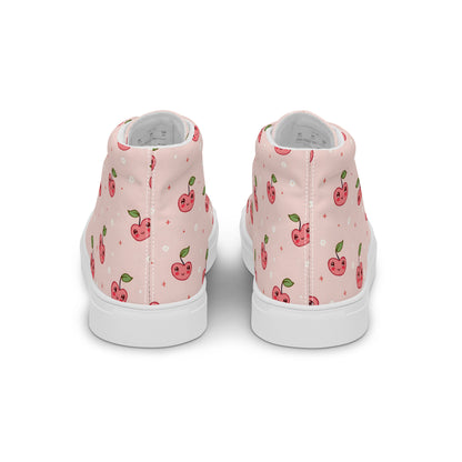 Pink Cherry Pop High Top Canvas Shoes - LucyKay store