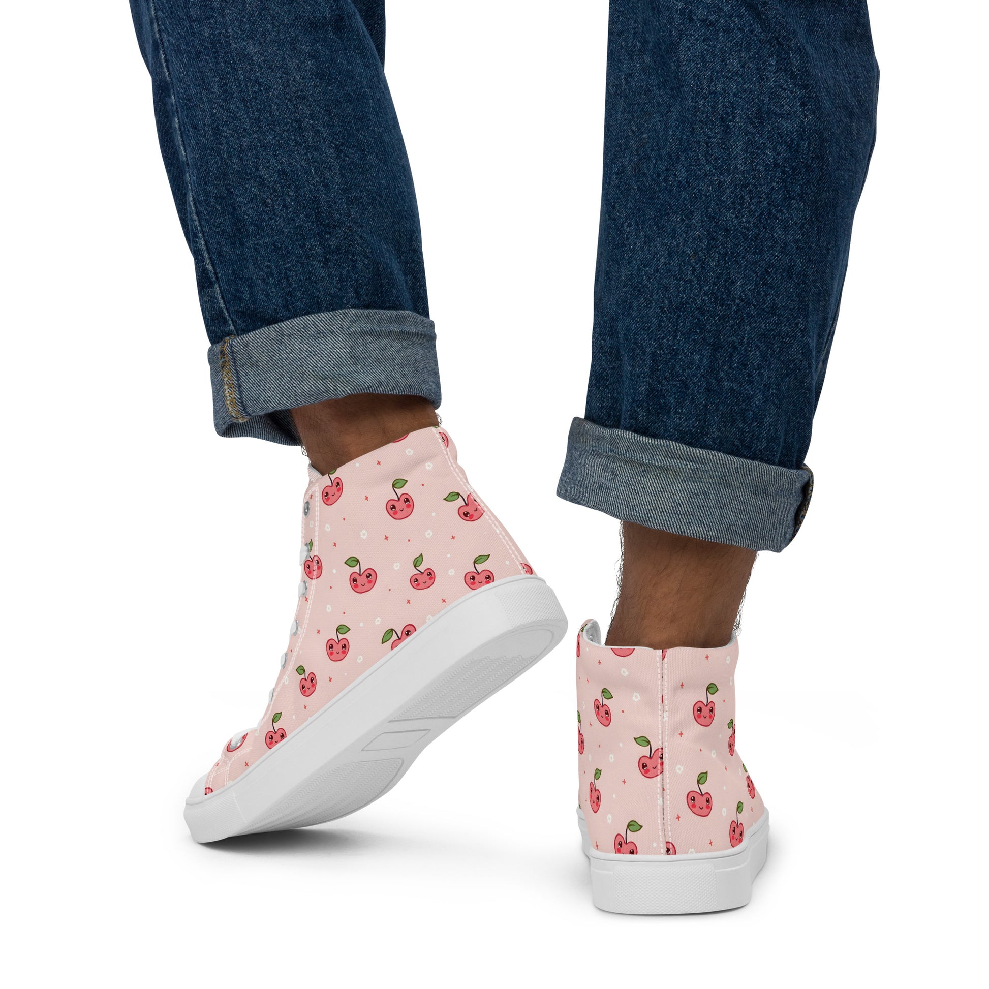 Pink Cherry Pop High Top Canvas Shoes - LucyKay store