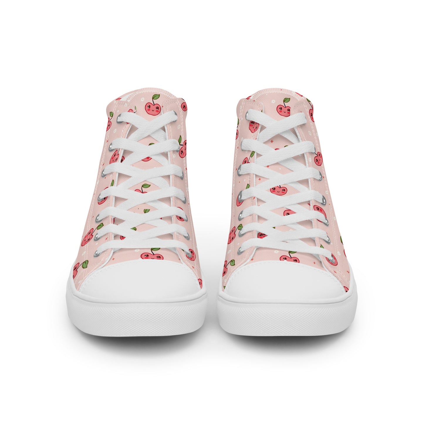 Pink Cherry Pop High Top Canvas Shoes - LucyKay store