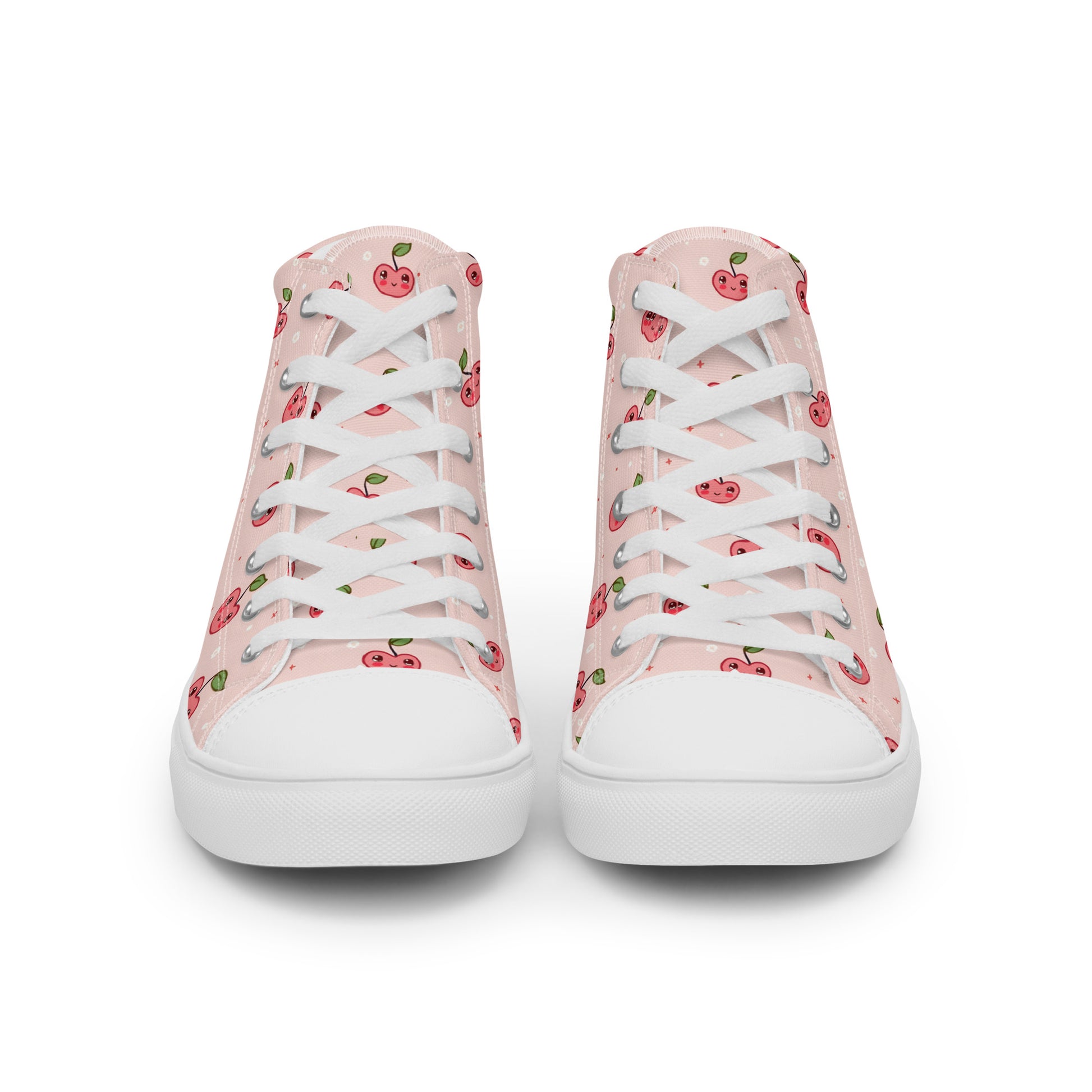 Pink Cherry Pop High Top Canvas Shoes - LucyKay store