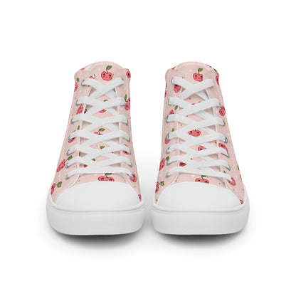 Pink Cherry Pop High Top Canvas Shoes - LucyKay store
