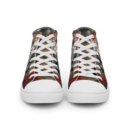 Women's Floral High - Top Canvas Sneakers | Comfortable Artistic Shoes - LucyKay store