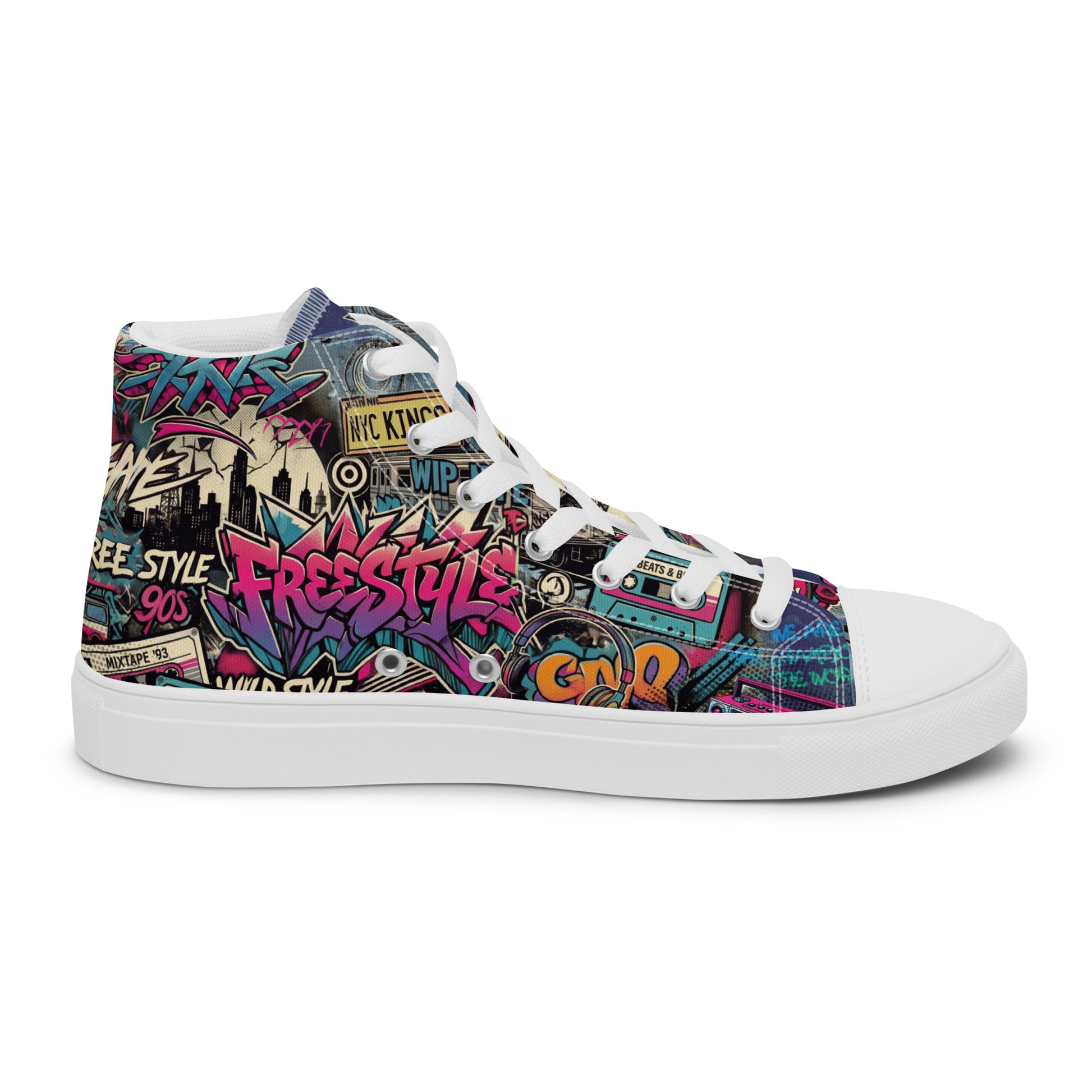 Unisex Graffiti High Top Canvas Sneakers - LucyKay store
