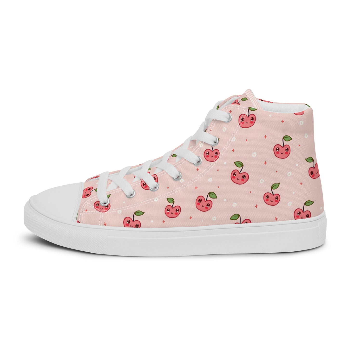 Pink Cherry Pop High Top Canvas Shoes - LucyKay store