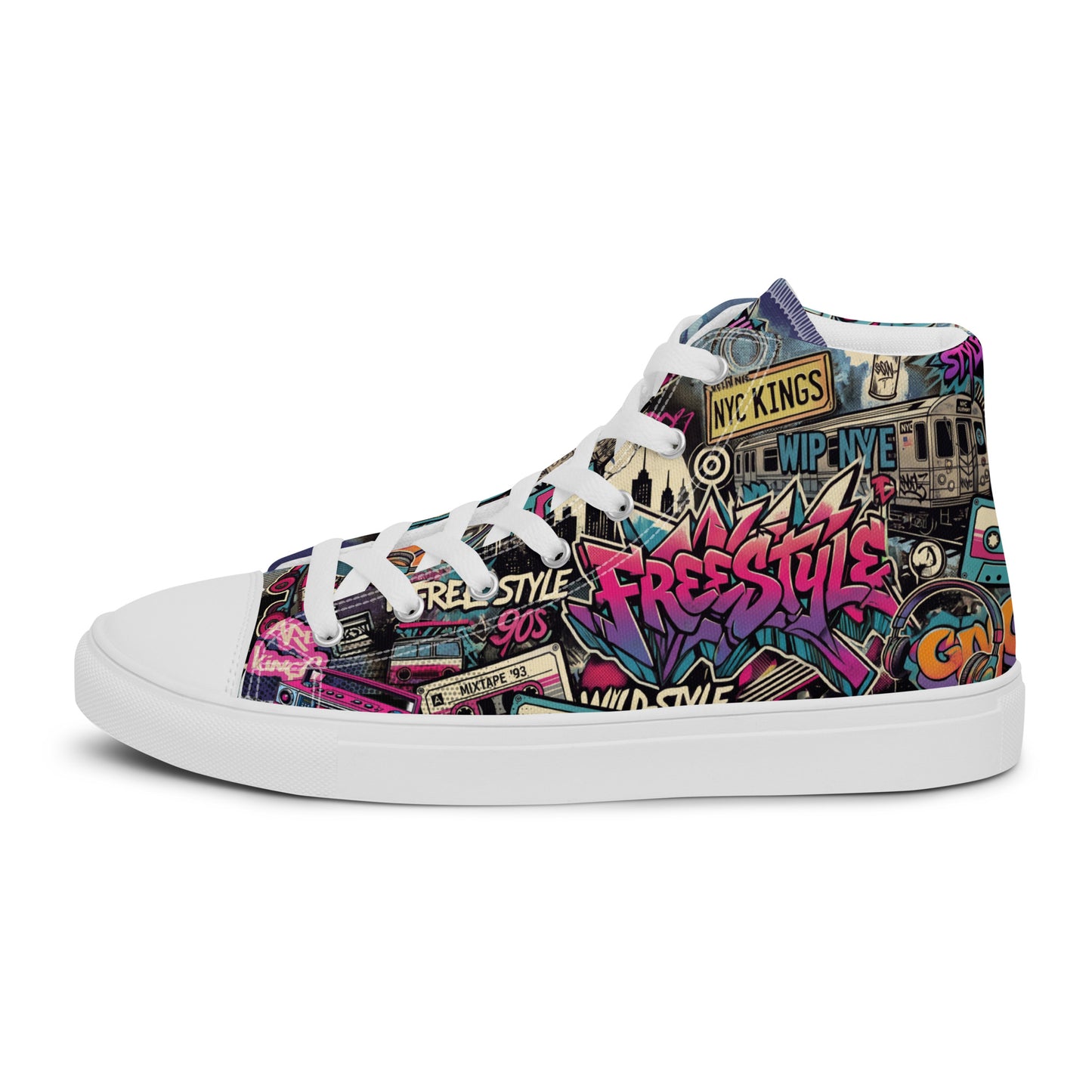 Unisex Graffiti High Top Canvas Sneakers - LucyKay store