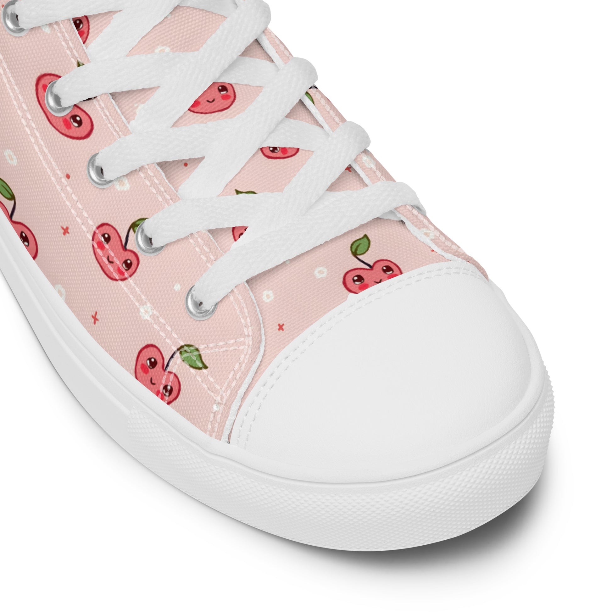 Pink Cherry Pop High Top Canvas Shoes - LucyKay store