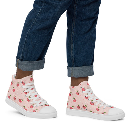 Pink Cherry Pop High Top Canvas Shoes - LucyKay store