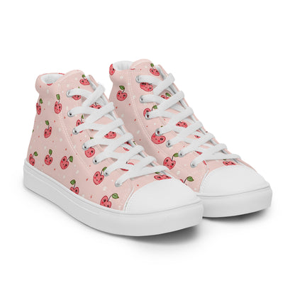 Pink Cherry Pop High Top Canvas Shoes - LucyKay store