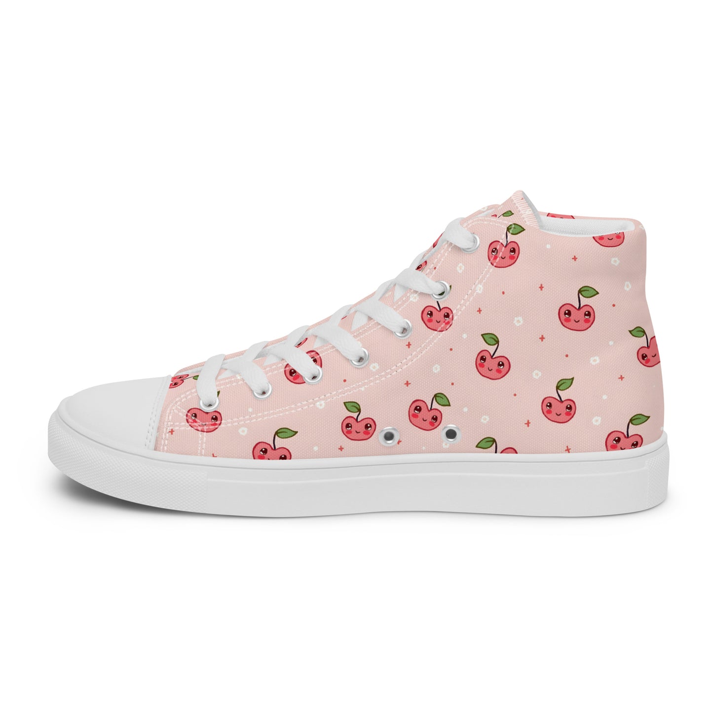 Pink Cherry Pop High Top Canvas Shoes - LucyKay store