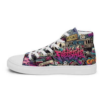Unisex Graffiti High Top Canvas Sneakers - LucyKay store