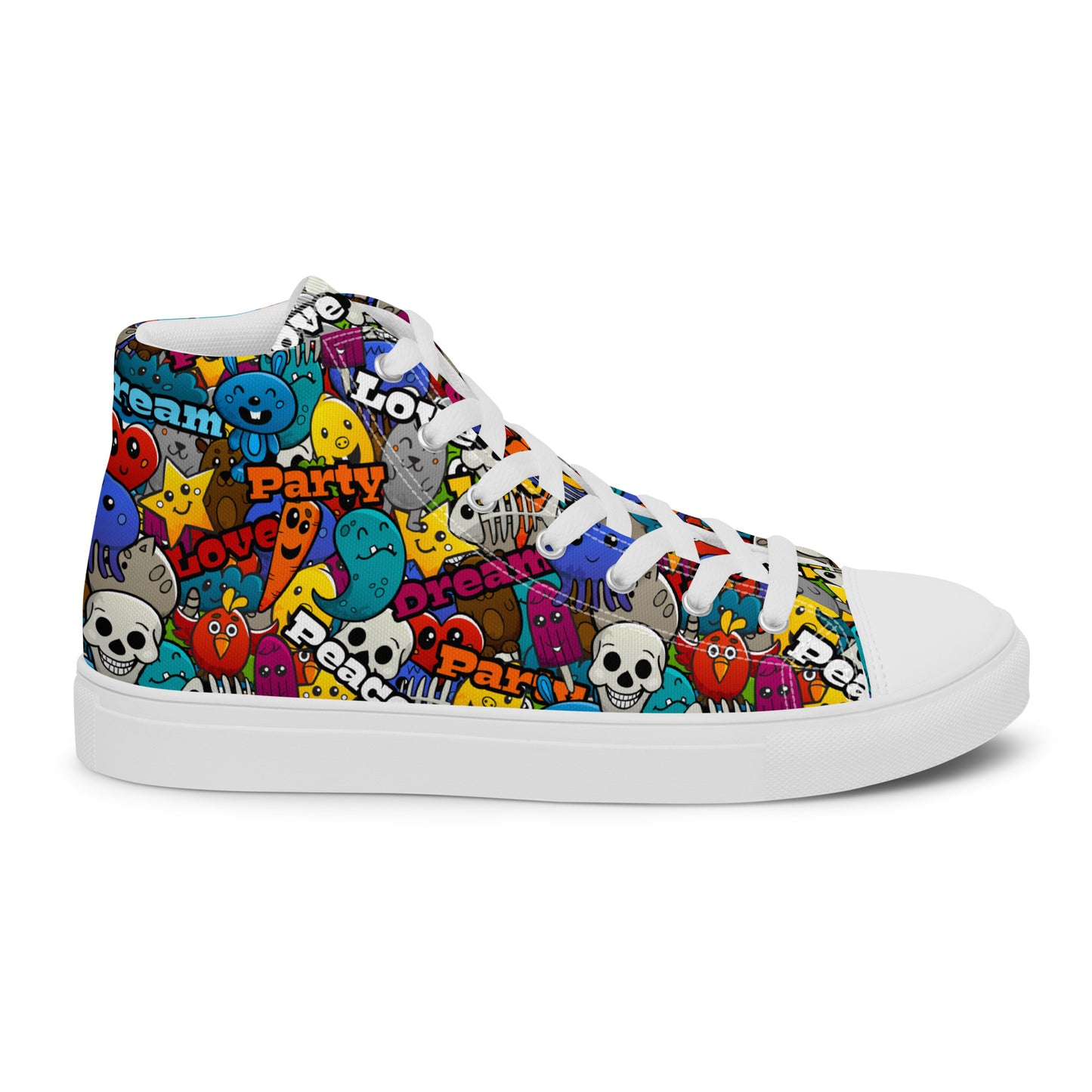 Pop Art High Top Canvas Shoes | Urban Street Art Sneakers - LucyKay store