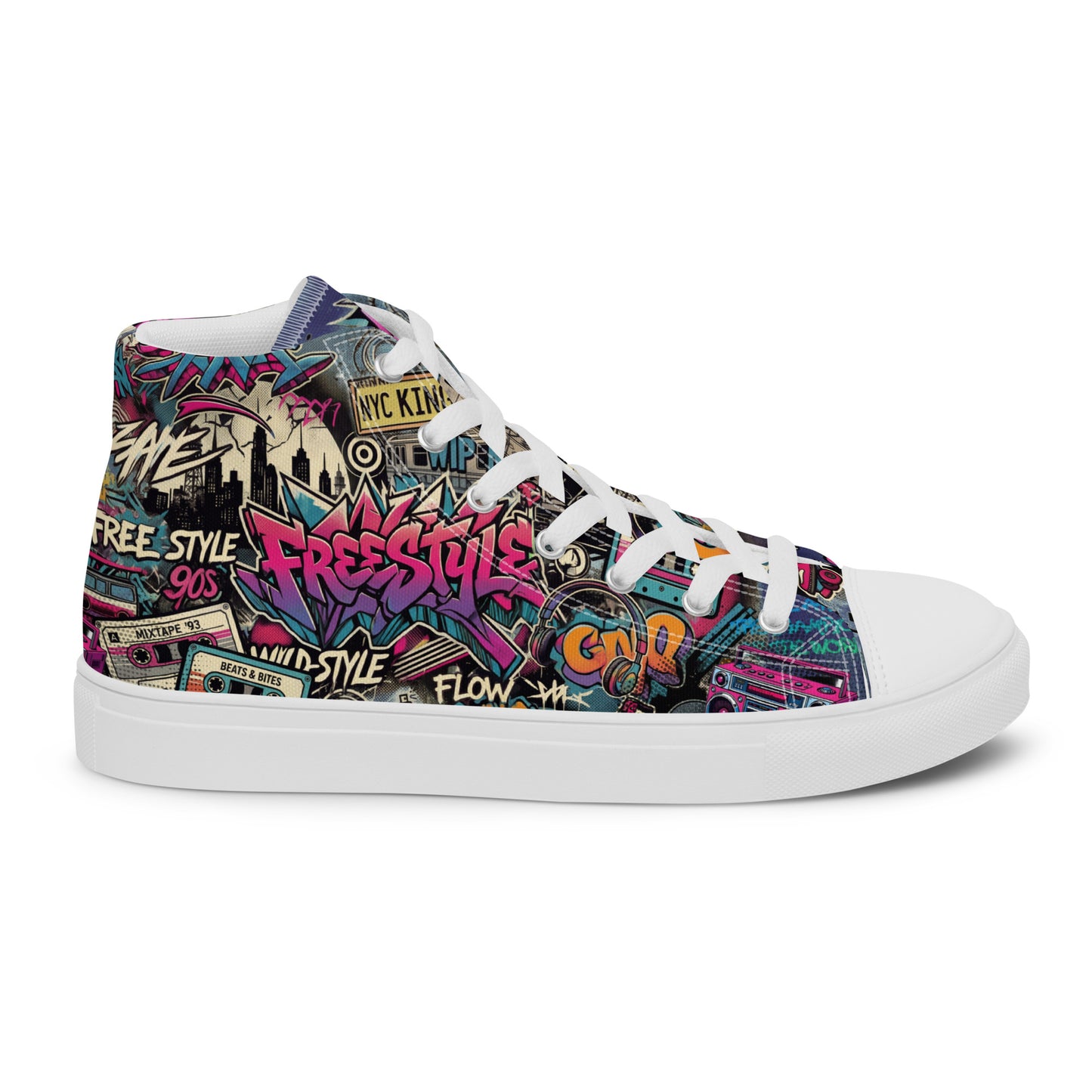 Unisex Graffiti High Top Canvas Sneakers - LucyKay store