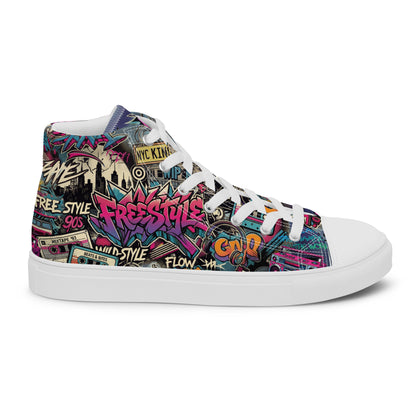 Unisex Graffiti High Top Canvas Sneakers - LucyKay store