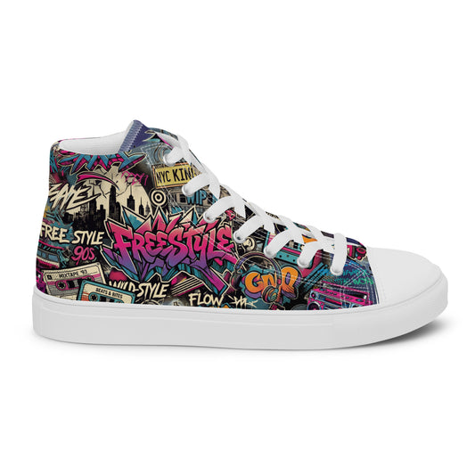 Unisex Graffiti High Top Canvas Sneakers - LucyKay store