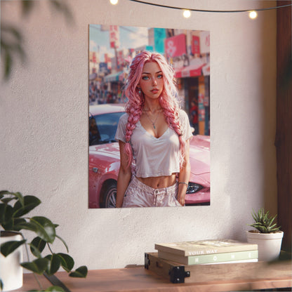 Metal Print - Bubblegum Drive - LucyKay store