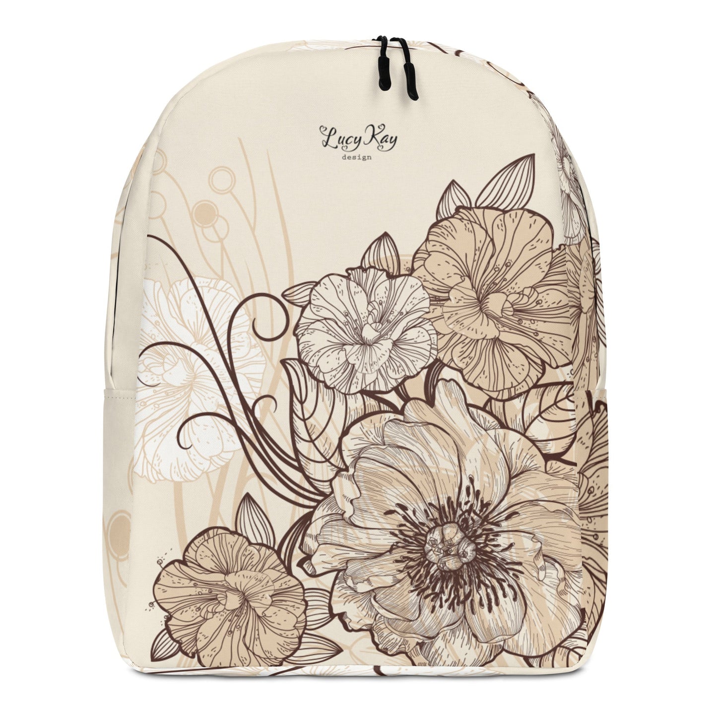 Minimalist Backpack - Vintage Floral Design - LucyKay store