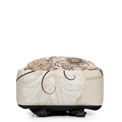 Minimalist Backpack - Vintage Floral Design - LucyKay store