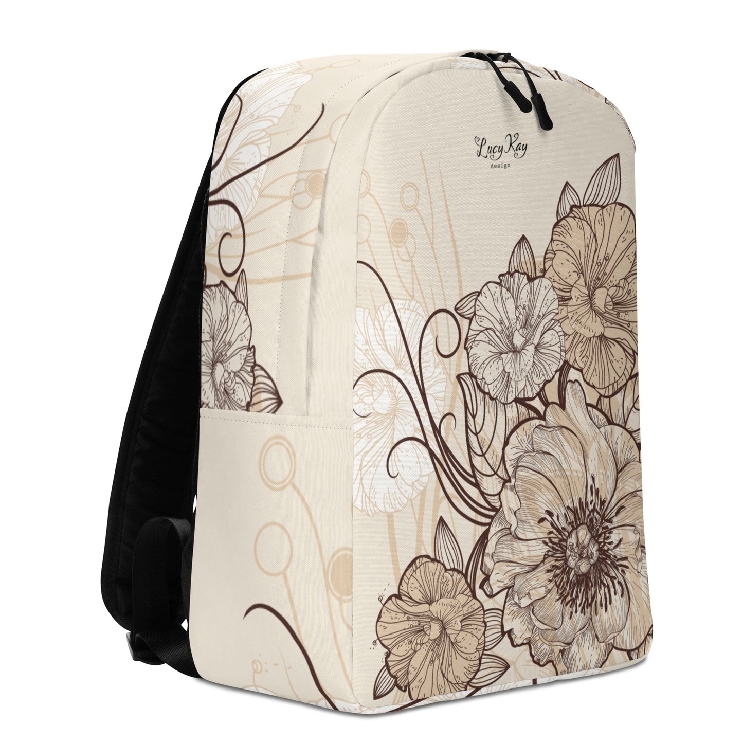Minimalist Backpack - Vintage Floral Design - LucyKay store