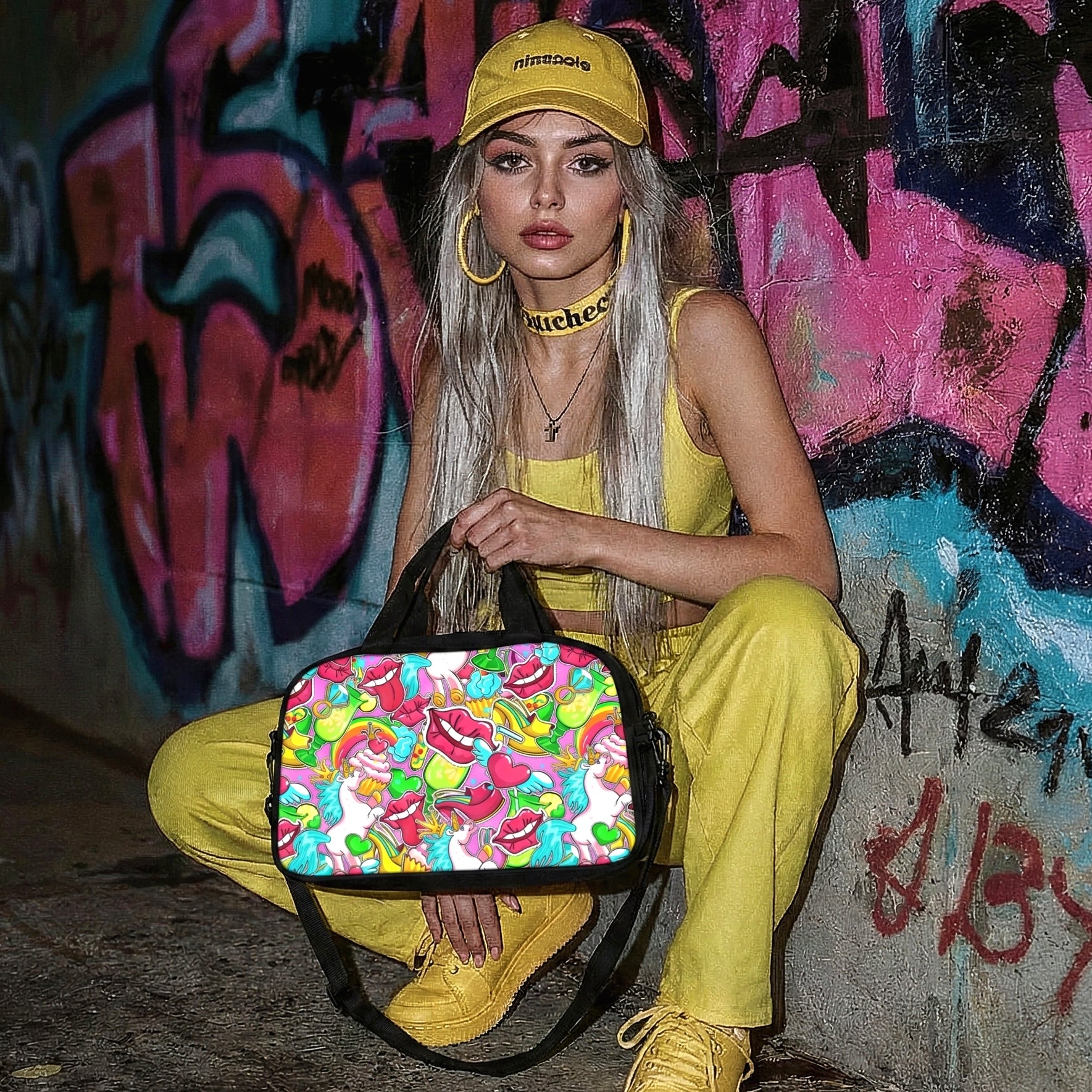 Fitness Handbag - Vibrant Pop Art - LucyKay store