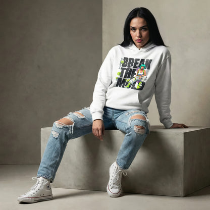 Break The Mold Hoodie | Bold Typography, Neon Accent - LucyKay store