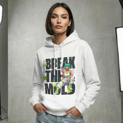 Break The Mold Hoodie | Bold Typography, Neon Accent - LucyKay store