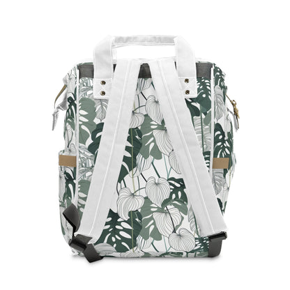 Multifunctional Backpack - Tropical Leaves pattern - LucyKay store