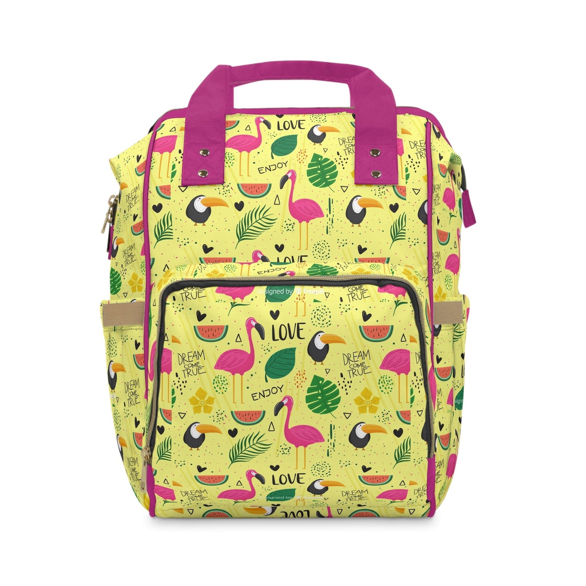 Multifunctional Backpack with Cute Flamenco Pattern - LucyKay store