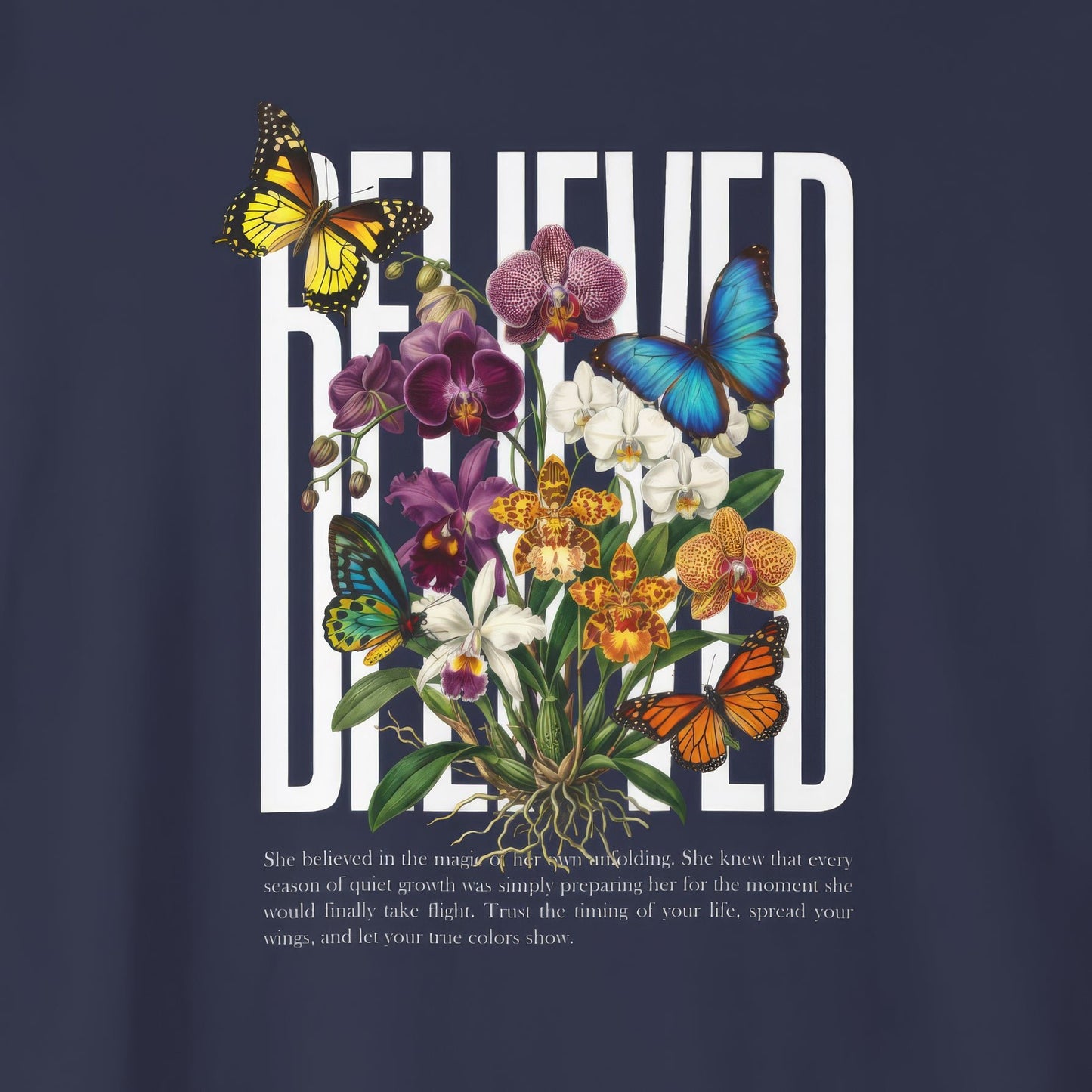 Botanical Butterflies Oversized Tee - Floral Graphic T-Shirt - LucyKay store