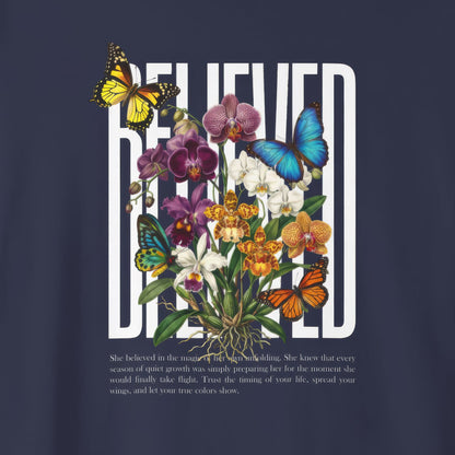 Botanical Butterflies Oversized Tee - Floral Graphic T-Shirt - LucyKay store