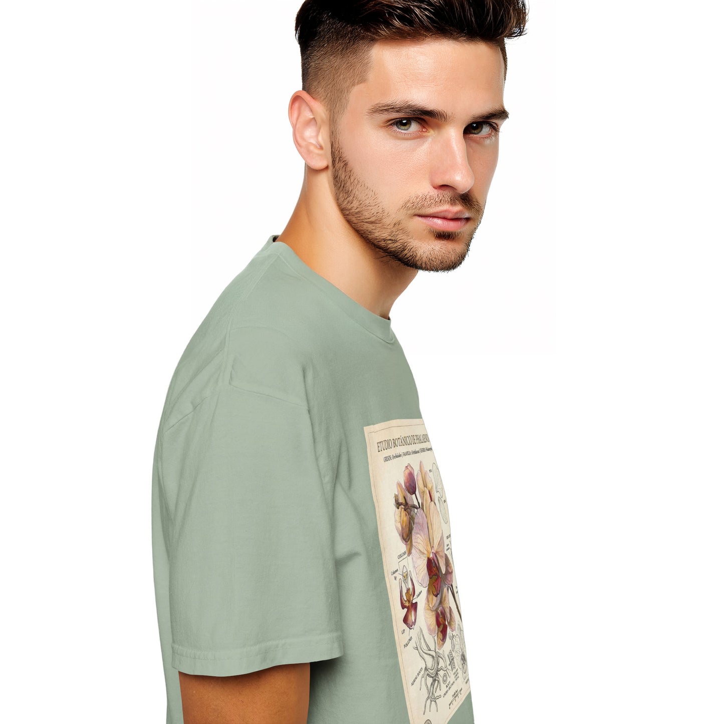Vintage Botanical Orchid T-Shirt | Floral Graphic Tee - LucyKay store