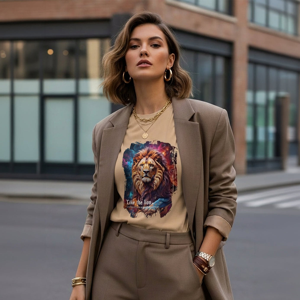 Lion Inspirational Quote T-Shirt - Unisex Cotton Tee - LucyKay store