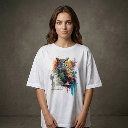 Owl T-Shirt Unisex - Motivational Quote Softstyle Cotton Tee - LucyKay store