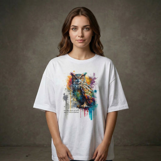 Owl T-Shirt Unisex - Motivational Quote Softstyle Cotton Tee - LucyKay store