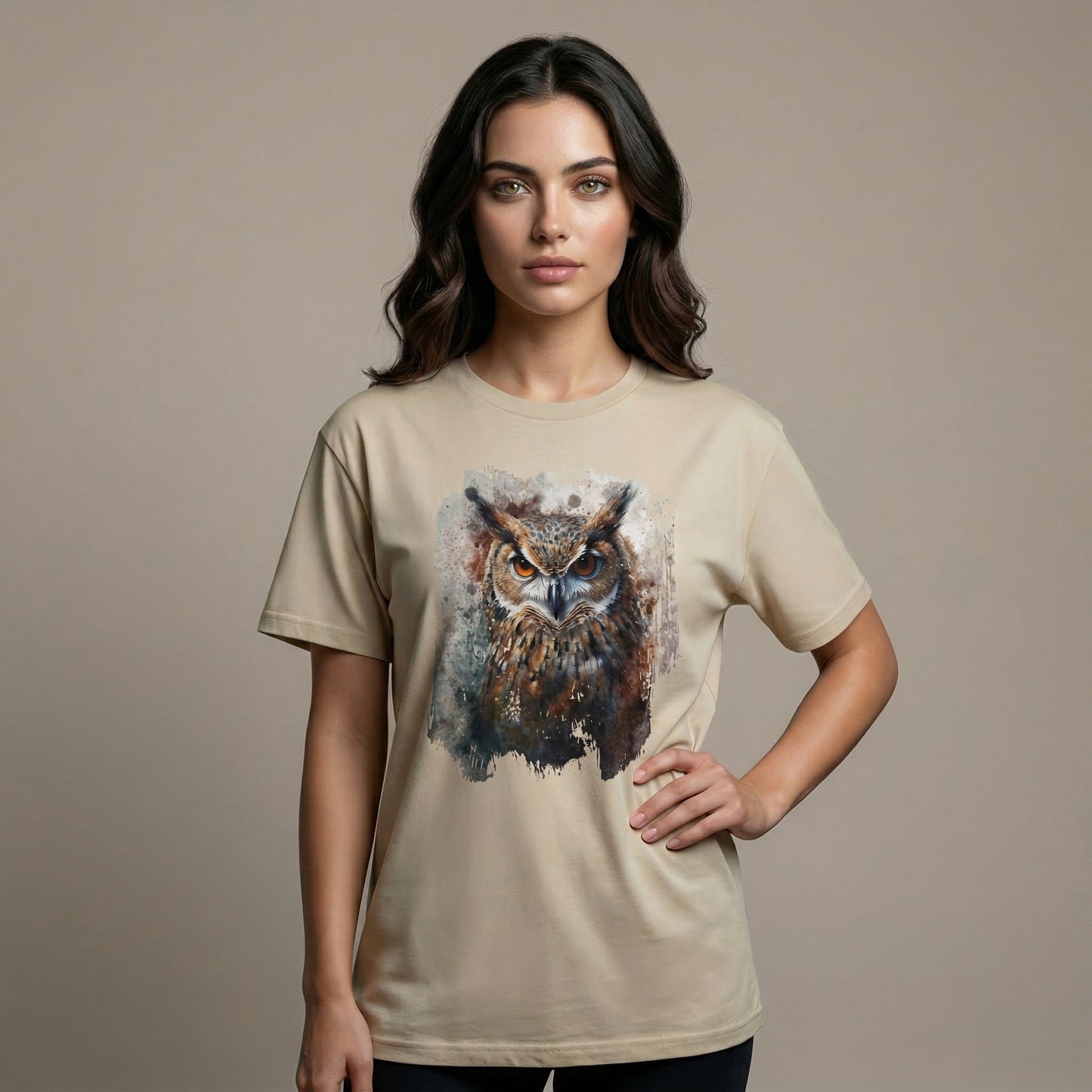 Watercolor Owl T-Shirt Unisex - Enchanting Art Softstyle Tee - LucyKay store