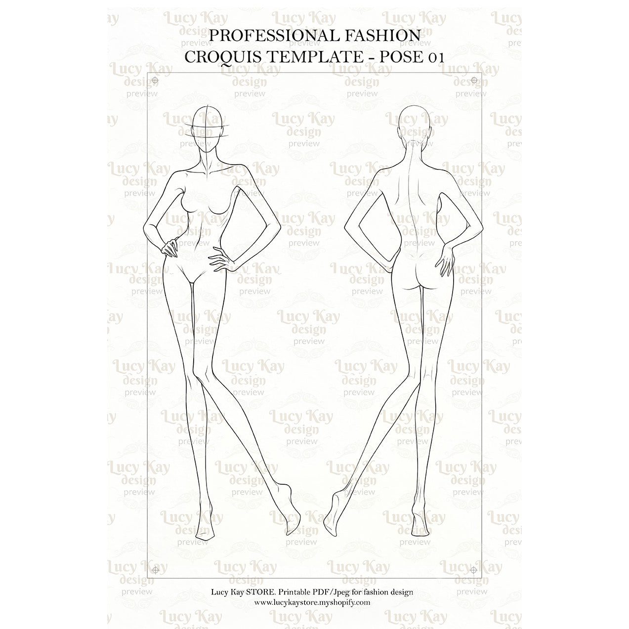 Procreate Fashion Croquis Bundle – Printable Illustration Kit