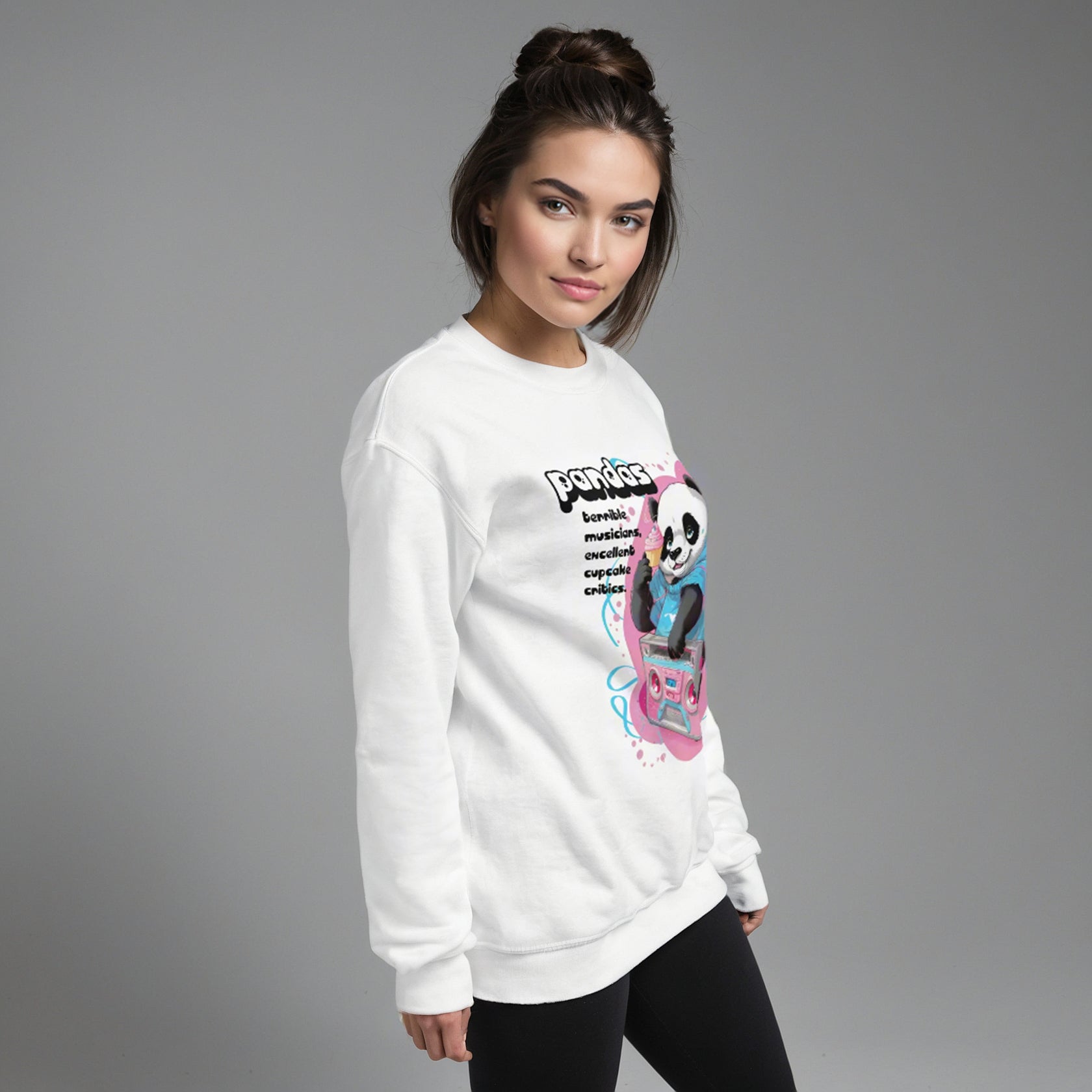 Panda Boombox Sweatshirt | Funny Music Lover Crewneck Gift - LucyKay store