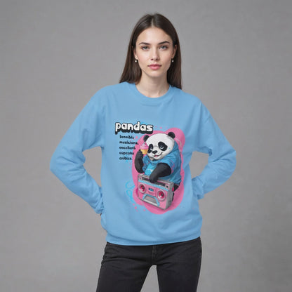 Panda Boombox Sweatshirt | Funny Music Lover Crewneck Gift - LucyKay store