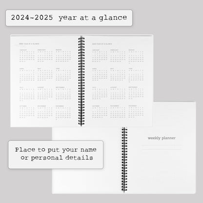 Personalized Hardcover Spiral Undated Planner - 'The Journey Begins' - LucyKay store