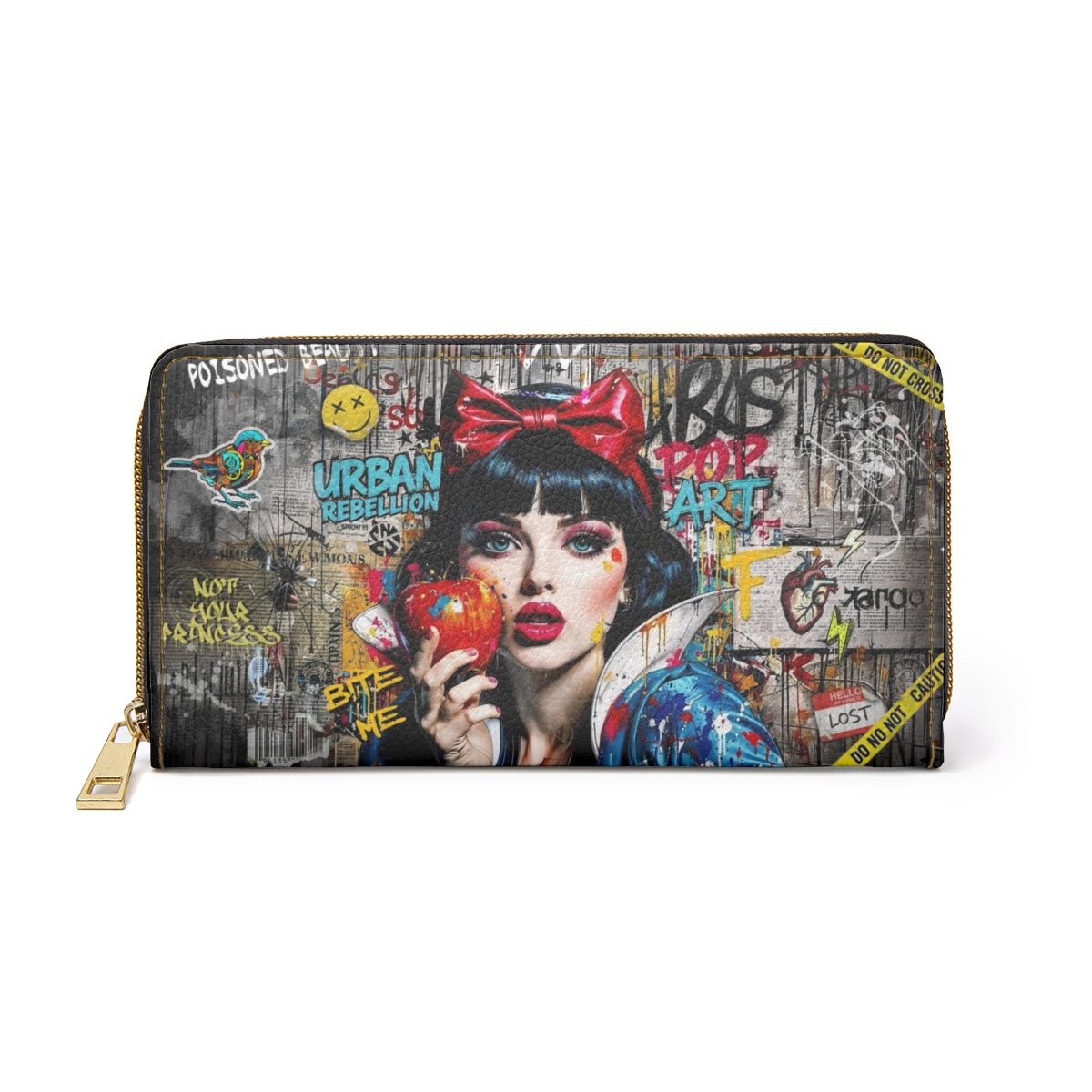 Pop Art Snow White Zipper Wallet | Urban Graffiti Princess - LucyKay store