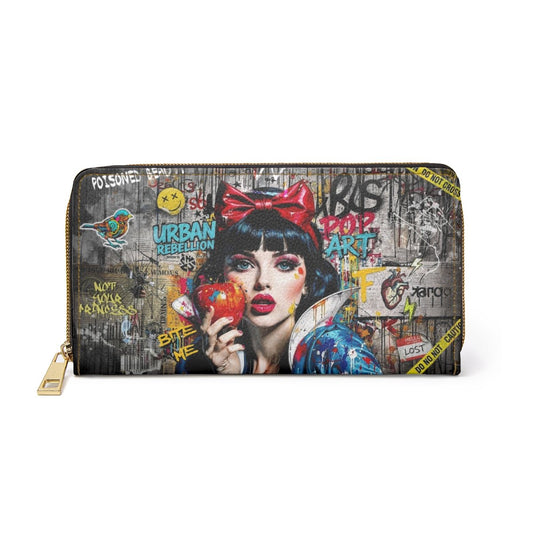 Pop Art Snow White Zipper Wallet | Urban Graffiti Princess - LucyKay store